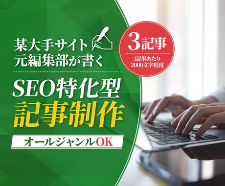 SEOに強い高品質な3記事をお届けします 【元大手サイト編集部が執筆】独自の知識により検索上位を狙う イメージ1