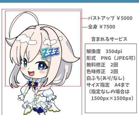 商用利用可◎ かわいいSD女の子キャラを描きます SNSアイコンや配信者、Vtuberさんのグッズなど イメージ2