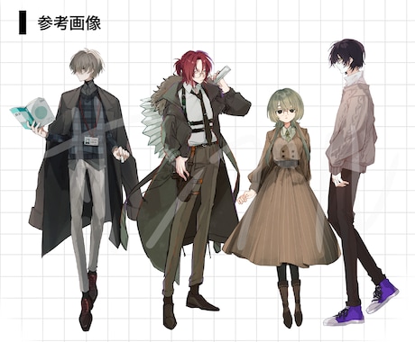 キャラクター立ち絵描きます 少女〜成人男性まで、イラストを描かせていただきます イメージ2