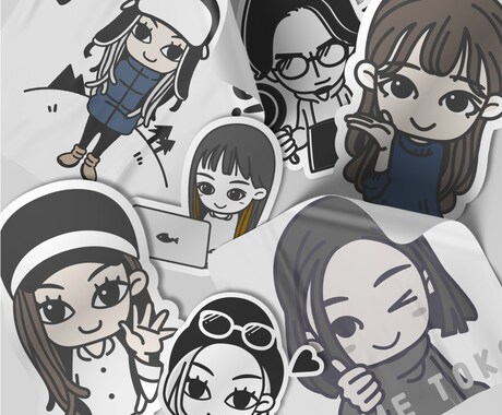 SNSや名刺に！シンプルなアイコン作成致します 【 YOUTUBE・TIKTOK・インスタ・ブログなどに 】 イメージ2