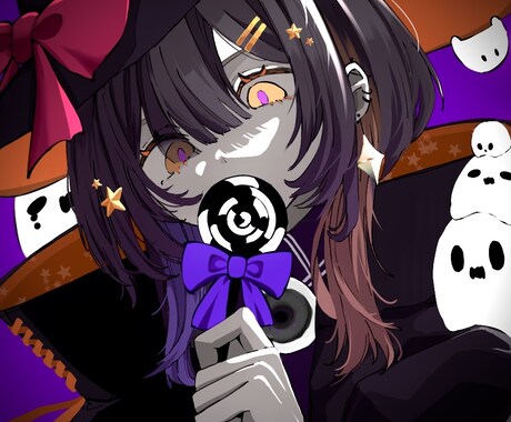 かっこかわいいイラスト(MV絵、サムネ)を描きます かっこかわいいデザインで1枚絵、アイコン等描きます！ イメージ2