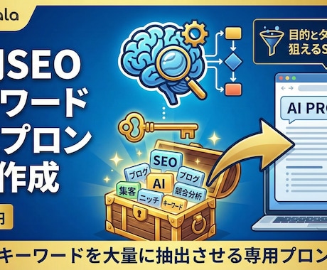 AI用SEOキーワード生成プロンプト作成します 目的とターゲットから狙えるSEOを抽出 イメージ1