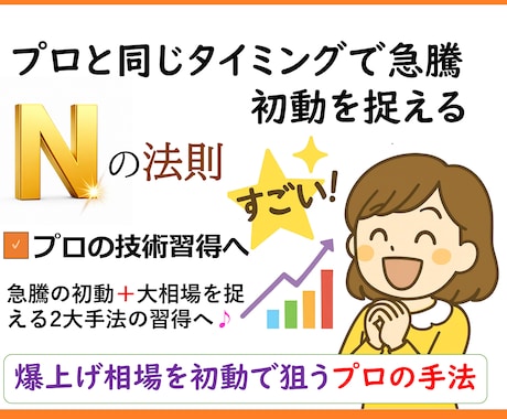 爆上急騰株の反発を狙い撃つプロ技★Nの法則教えます なぜ上がらない？逆ばかり！負け続きから反転攻勢へ導くプロ戦略 イメージ1