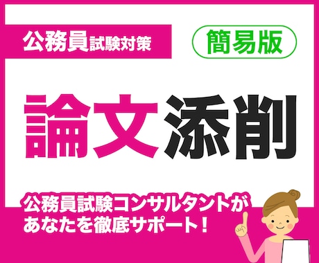 簡易版：公務員試験の論文を添削します 元キャリア公務員、大手予備校で論文添削を担当中！ イメージ1