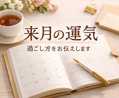 来月の運気と過ごし方をやさしくお伝えします 今の流れを知り前向きに過ごすヒントを イメージ1