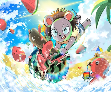 動物やキャラなどのパッと目立つアイコンを描きます SNSでパッと目を引きたい方へ！オススメです。 イメージ1