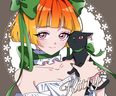 アニメチックなイラストを描きます