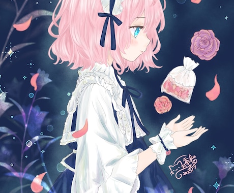 VLiverやオリジナルの可愛い女の子を描きます イラスト、ちびキャラ、アイコン利用可能、VLiverが描く！ イメージ1