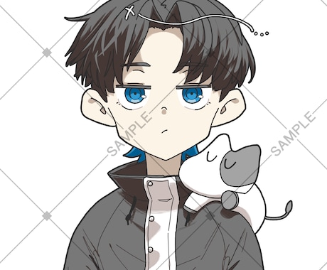 シンプルなタッチでアイコン描きます 【歌い手/配信用】シンプルかわいいアイコン描きます！ イメージ2