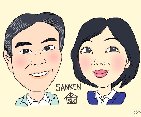 見た人が心軽くなる！ほっこりする似顔絵を描きます 家族や友達のプレゼントに、SNSのアイコンにお役立ち！ イメージ1