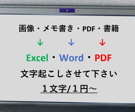 文字起こしさせて下さい、文字起こし承ります 平日・日中・夜間・休日　1文字/1円で代行致します イメージ1