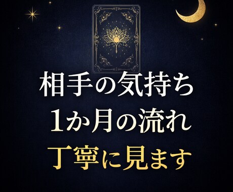 相手の気持ちと今後の流れを丁寧に見ます 気持ちと1か月以内の流れを丁寧に見ます イメージ1