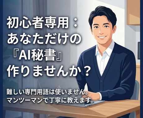 初心者でも大丈夫。専用ChatGPTがつくれます あなた専用のAI秘書を作るChatGPT伴走講座 イメージ1