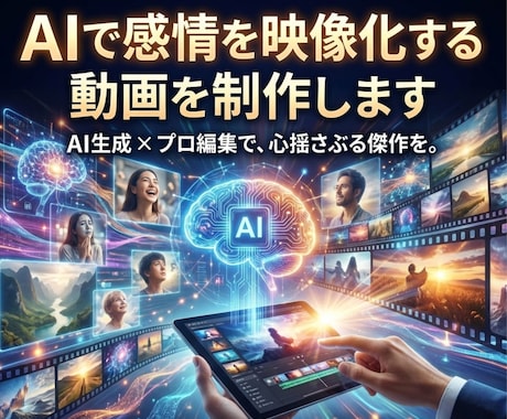 AIで感情を映像化する動画映像作品を制作します ミュージックビデオ,PR,イベント用など様々な映像作品に対応 イメージ1