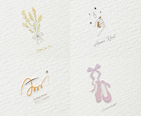 ニュアンス感＊手書きの文字/イラストロゴを描きます お洒落で温かみのある＊筆記体の手書き文字/イラストロゴ イメージ1