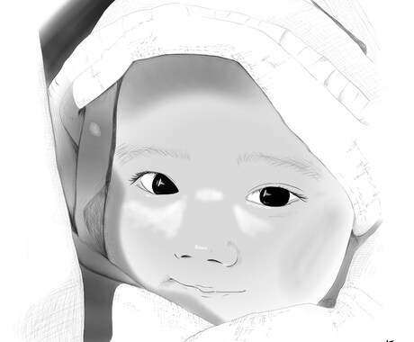 リアルな似顔絵作成しまます なるべく本人に近づけます。白黒になります。 イメージ2