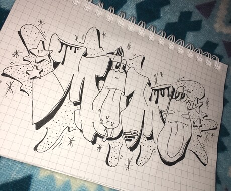 写真、文字に基づいて似顔絵、デザインします イメージ1