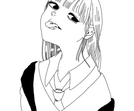 y2k風　雰囲気イラスト描きます y2kなどの線画イラストエモくてかわいくてセクシーなイラスト イメージ2