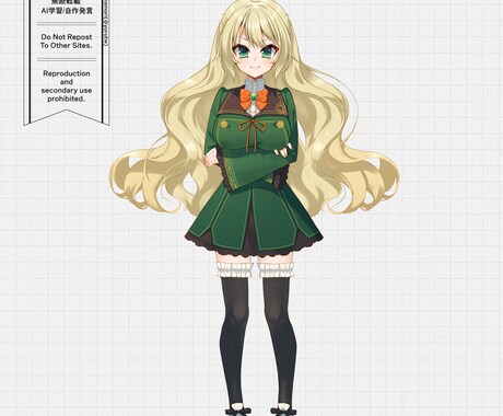 Vtuber/うちの子/TRPG全身立ち絵描きます うちの子デザイン、VTuberキービジュ、TRPG立ち絵に！ イメージ2
