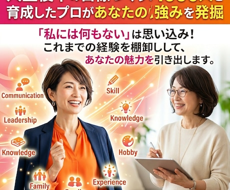 人生後半の目標、1000人育成プロが強み発掘します 「私には何もない」は思い込み！あなたの魅力を引き出します イメージ1