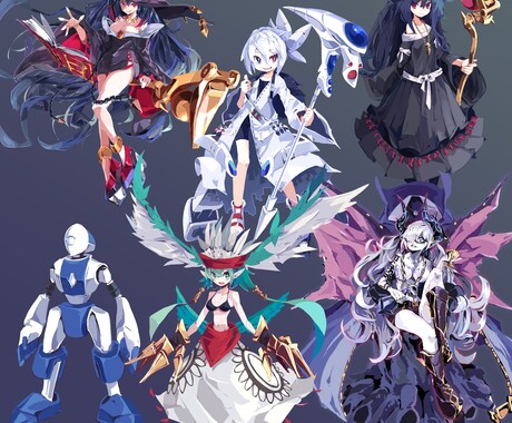 ゲーム、小説やラノベのイラスト描きます 中程度のデフォルメ、線画のないアニメ塗り イメージ2