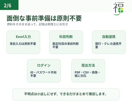 税理士が法人・個人事業主の記帳を代行します 50仕訳4,000円～｜税理士対応・そのまま申告まで イメージ2