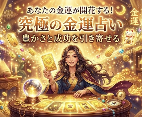 お金の流れ、金運を占います 究極の金運占い、豊かさと成功を引き寄せる イメージ1