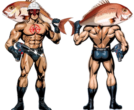 アメコミヒーロー風キャラクターポーズ自在に描きます 企業やスポーツチームのイメージアップ!アイコンやパネル仕様も イメージ2