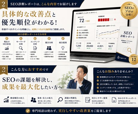 先着10名限定！SEO診断レポートを作成します 改善点を整理し分かりやすくご提案 イメージ2