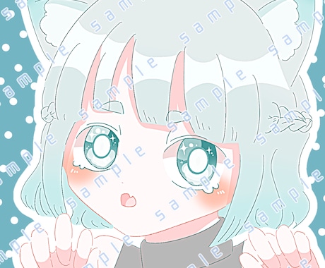 可愛い絵柄好き必見 女の子・男の子描きます キラキラ 可愛いアイコン イラスト ゆるふわ ほんわか イメージ1