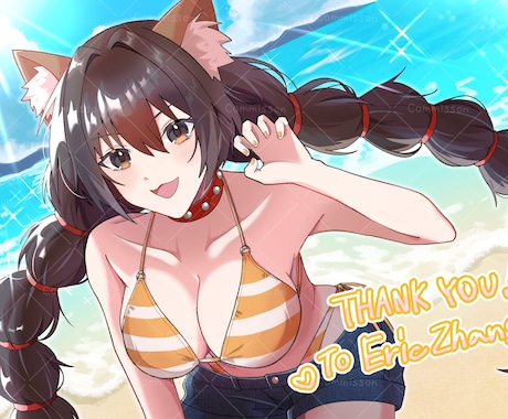 サムネ用イラスト描きます snsや動画サムネイルに映える1枚絵を描きます！ イメージ1