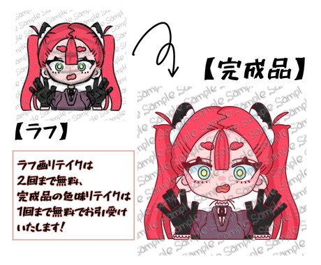 デフォルメイラスト描きます ブログ吹き出しやSNSのアイコンに配信等、使い所様々！ イメージ2