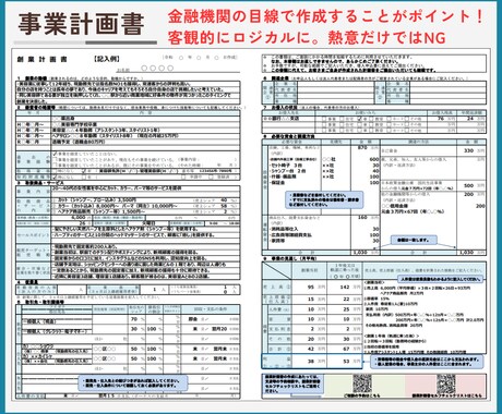 創業計画書を添削します 融資額を上げるための創業計画書添削サポート イメージ2