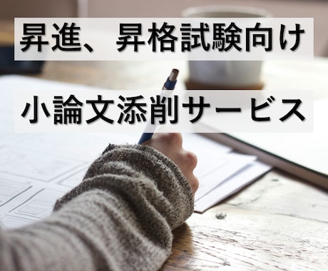 昇進、昇格のための小論文添削いたします 多数の合格者を出した実績ありの論文添削サービス イメージ1