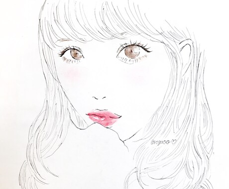 似顔絵アイコン作成します 自撮りは恥ずかしいという方におすすめ手書き似顔絵アイコン♡ イメージ1