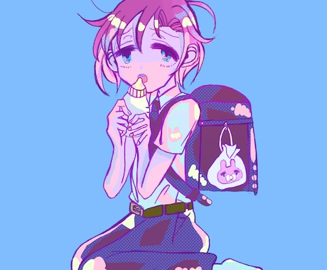 ネオレトロなイラスト制作します だれとも被らないオリジナルイラスト制作を承ります!! イメージ1