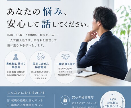 チャット形式10往復。最大５日間分やり取りできます 「こんなこと相談していいのかな？」そんな気持ちでも大歓迎。 イメージ1