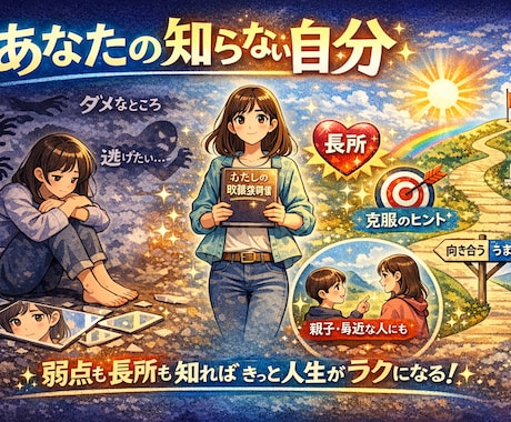 あなたの知らない自分を解読します 自分のことって、いちばん難しい。だから一緒に整理します。 イメージ1