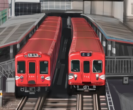 風景と鉄道の絵描きます 街中から郊外まで、天気問わず描きます。 イメージ2