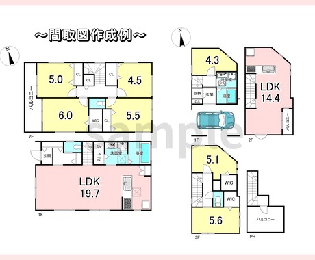 元不動産営業が作成！成約を呼ぶ【間取図】作成します 100㎡まで3000円！高品質の間取図を最短24時間で納品。 イメージ2