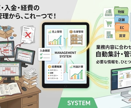 10月まで特別価格！業務収益管理システム開発します イメージ1
