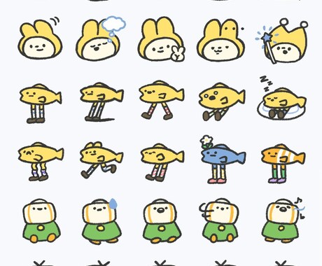 商用OK！ポップなLINEスタンプ絵文字制作します LINEスタンプやグッズ展開を見据えたオリジナルスタンプ制作 イメージ2