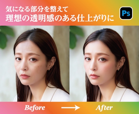 第一印象を変える！垢抜け写真に仕上げます 気になる部分を整えて、もっと選ばれる1枚へ イメージ2