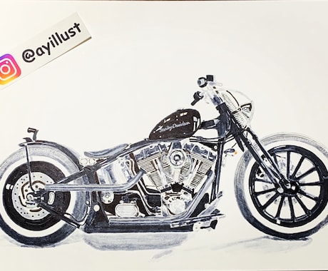 バイクのイラスト描きます バイク大好きな方へのプレゼントにいかがですか？ イメージ2