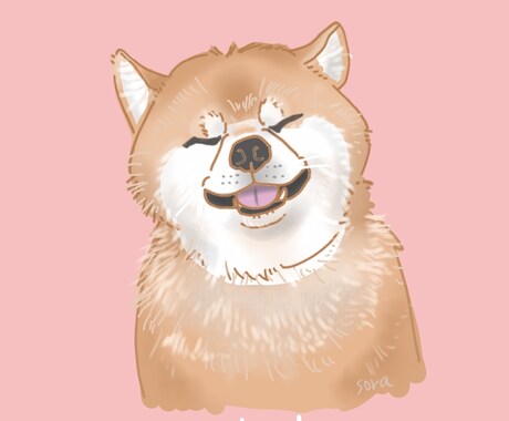 写真を元にペットイラスト作成します みなさまのお家のかわいいペットの記念になるお手伝いいたします イメージ2