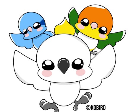 可愛い鳥さんのイラスト描きます インコ、オウムメインでお描きします イメージ2