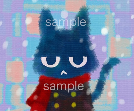 黒猫アイコン（完成品）で出品します SNSのアイコン、動画のサムネイル向きのイラストです。 イメージ1