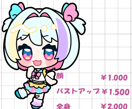 10名先限定セール中❗️もちもちミニキャラ描きます アイコンやグッズ、配信画面にもちもちなミニキャラ如何ですか？ イメージ2