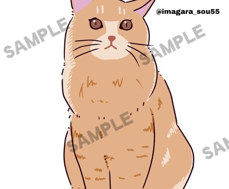 ご自宅のペットのお写真をイラスト化します 商用利用可！動物写真のイラスト化 イメージ2