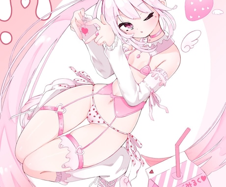 かわいい女の子のイラスト作成します 2次元の美少女が大好きな全人類に捧ぐ イメージ2